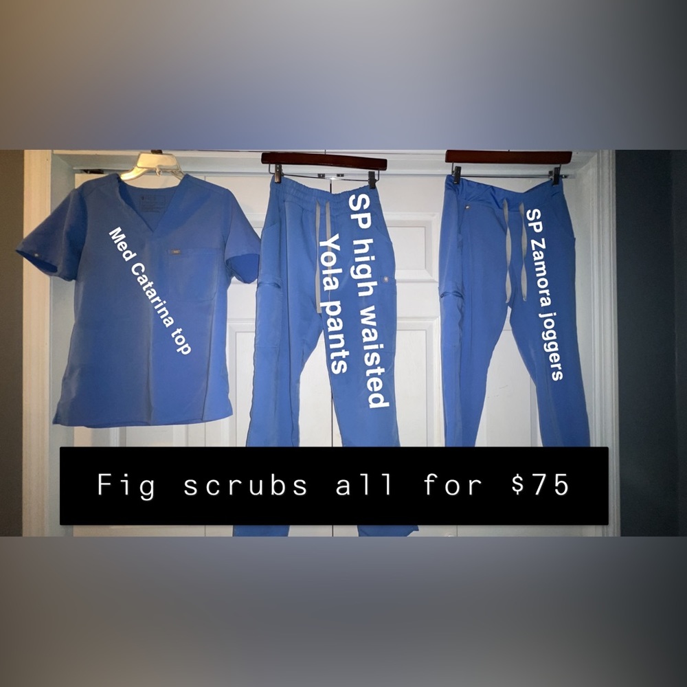 Fig Scrub set Ceil blue